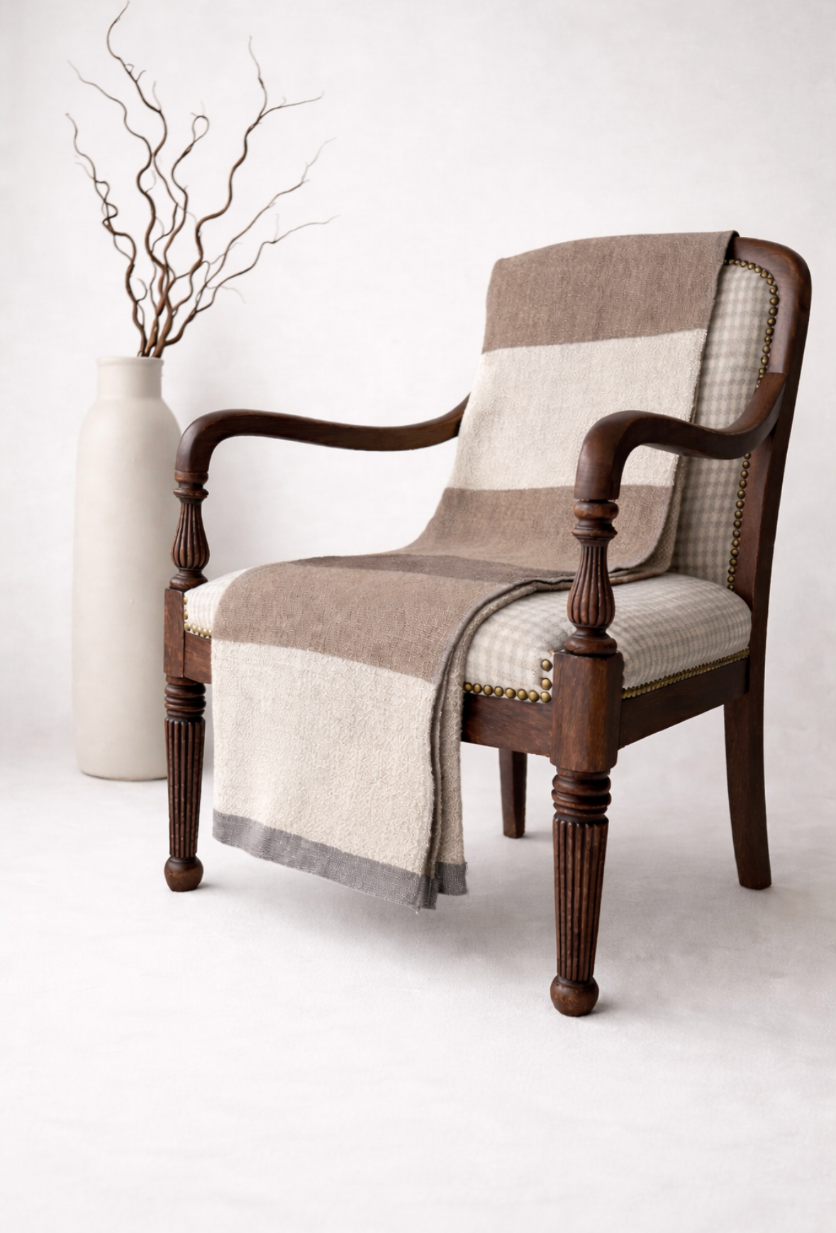 Hand loomed Alpaca Fiber Throw (70" x 52")