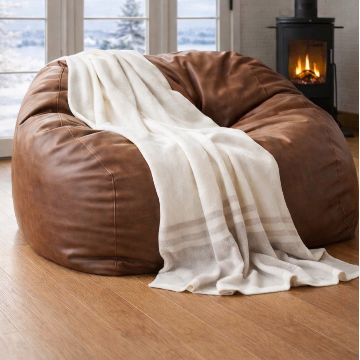 Hand loomed Alpaca Fiber Throw (70" x 52")